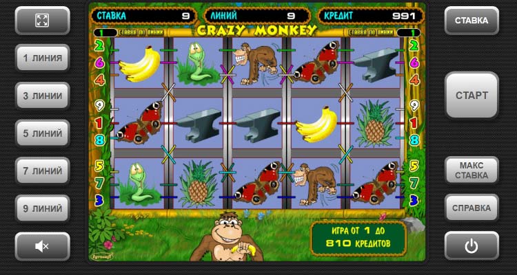 Слот Crazy Monkey